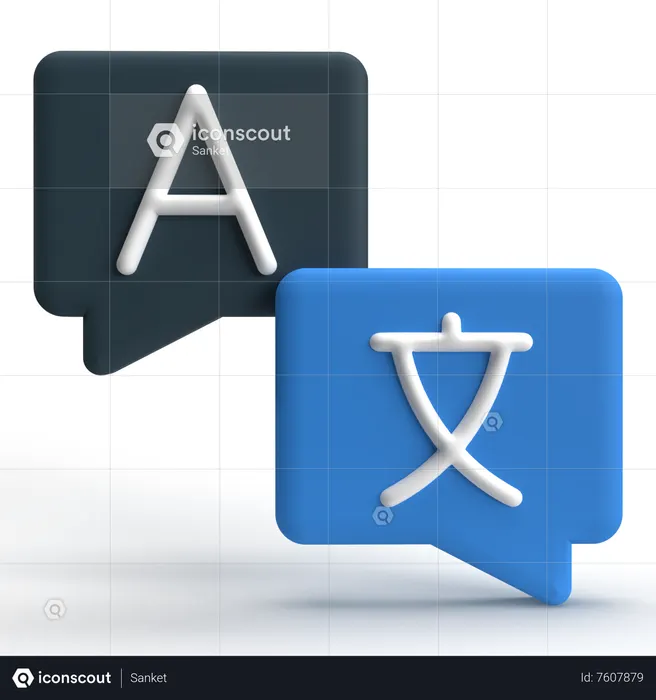 Language Translator  3D Icon
