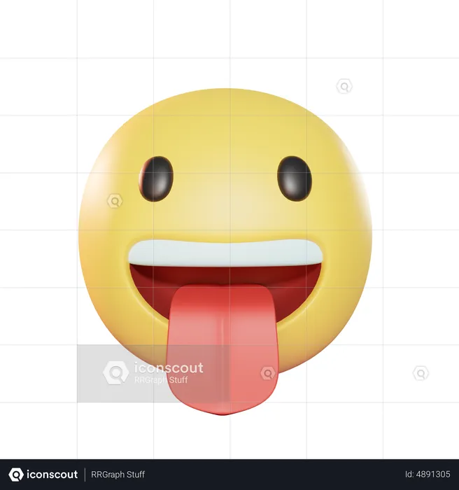 Langue Emoji 3D Icon