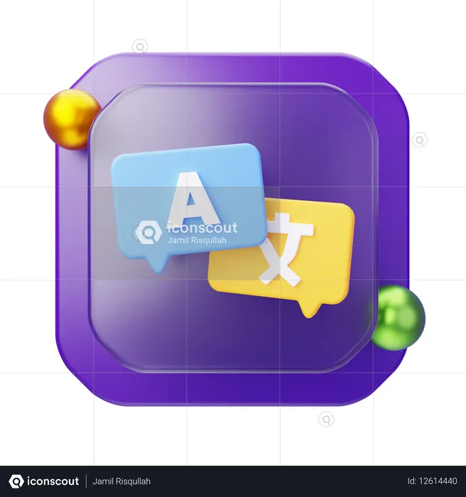 Langue traduire  3D Icon