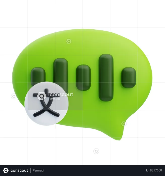 Langue voix  3D Icon