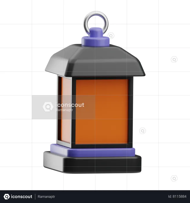 Lantern Lamp  3D Icon