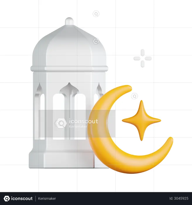 Lantern Moon  3D Icon