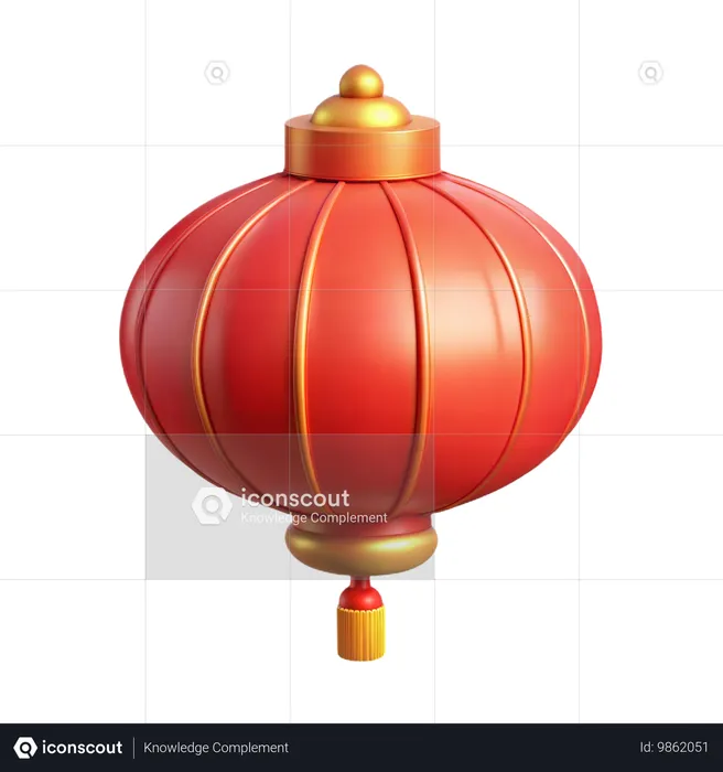 Lanterna chinesa  3D Icon