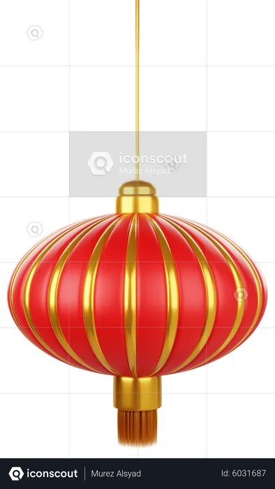 Lanterna do Ano Novo Chinês  3D Icon