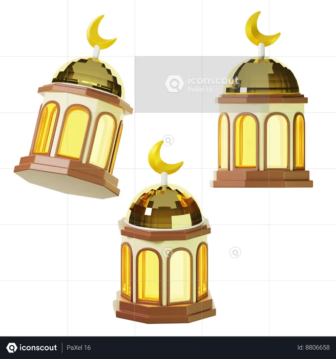 Lanterne islamique  3D Icon