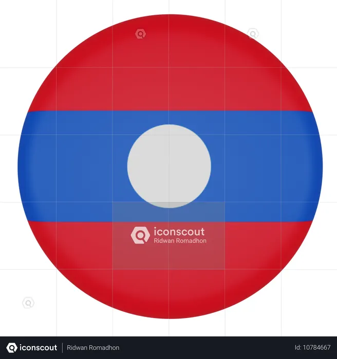 Laos Flag 3D Icon