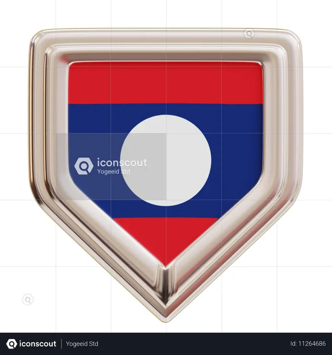 Laos Flag Flag 3D Icon