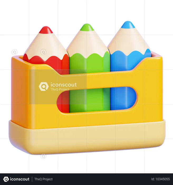Lápis de cor  3D Icon