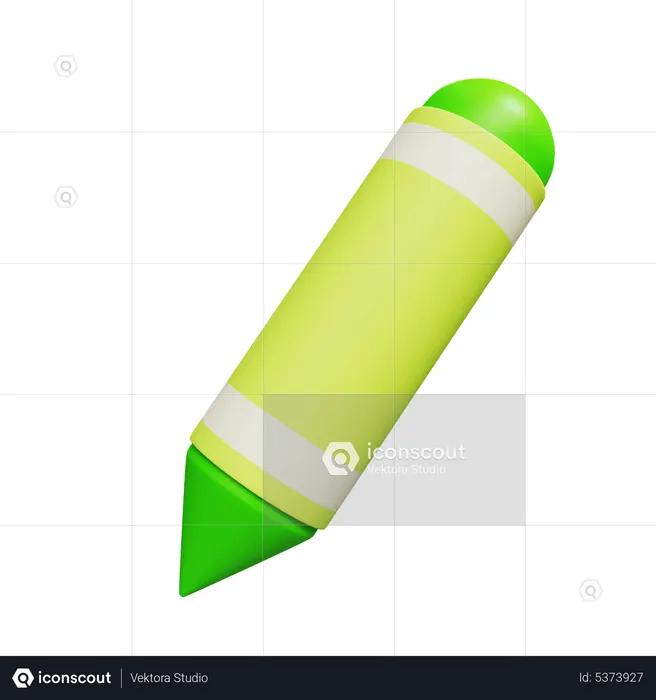 Lápis de cor  3D Icon