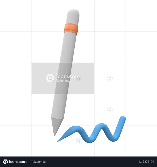 Lápis inteligente  3D Icon