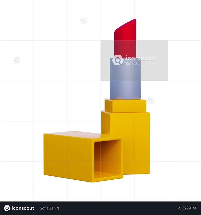 Lápiz labial  3D Icon