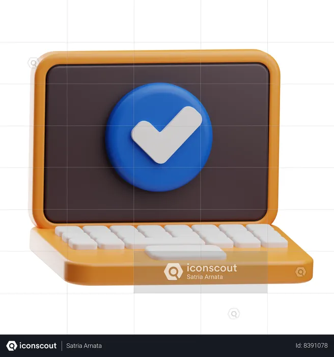 Computador portátil  3D Icon