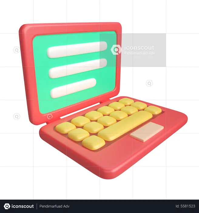 Laptop  3D Icon