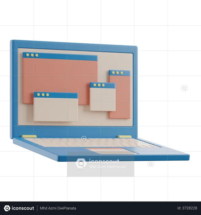 Laptop  3D Illustration