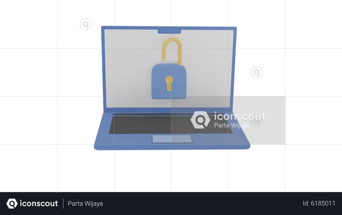 Laptop Access  3D Icon
