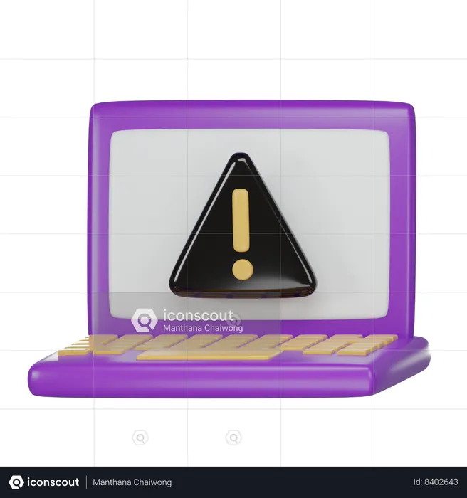 Laptop Alert  3D Icon