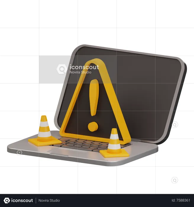 Laptop Alert  3D Icon