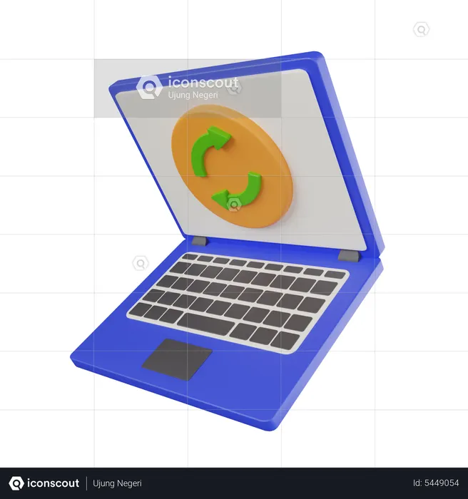 Laptop Backup  3D Icon