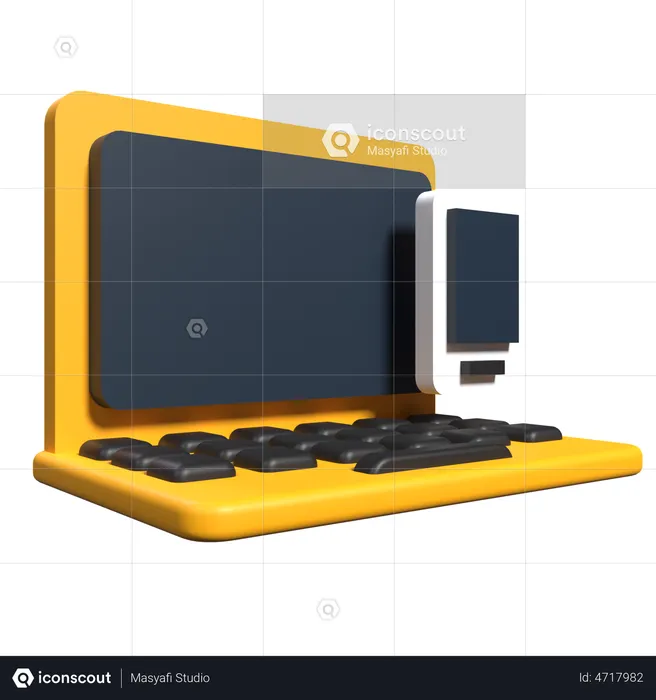 Laptop Battery  3D Illustration