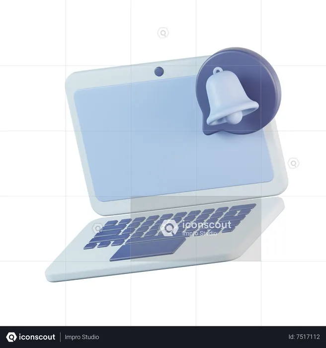 Laptop-Benachrichtigung  3D Icon