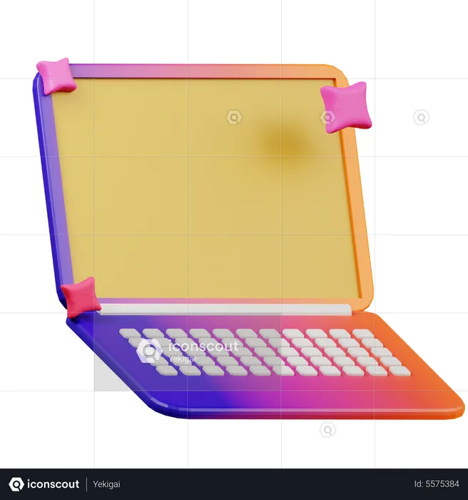 Laptop Device  3D Icon