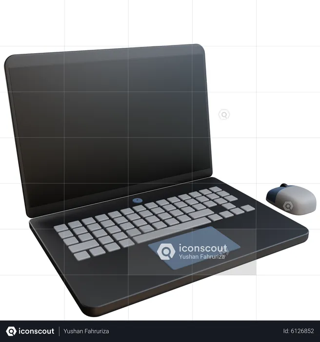 Notebook e mouse  3D Icon