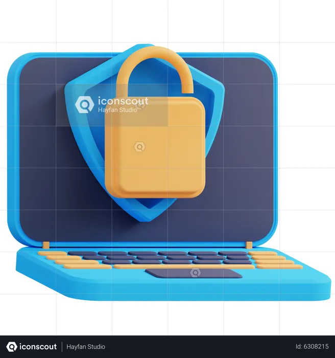 Laptop entsperren  3D Icon