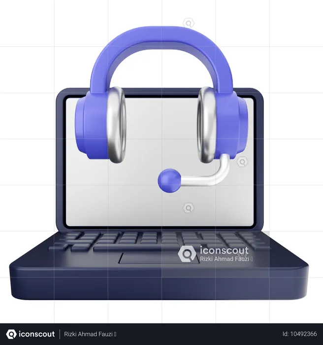 Laptop Helpdesk  3D Icon