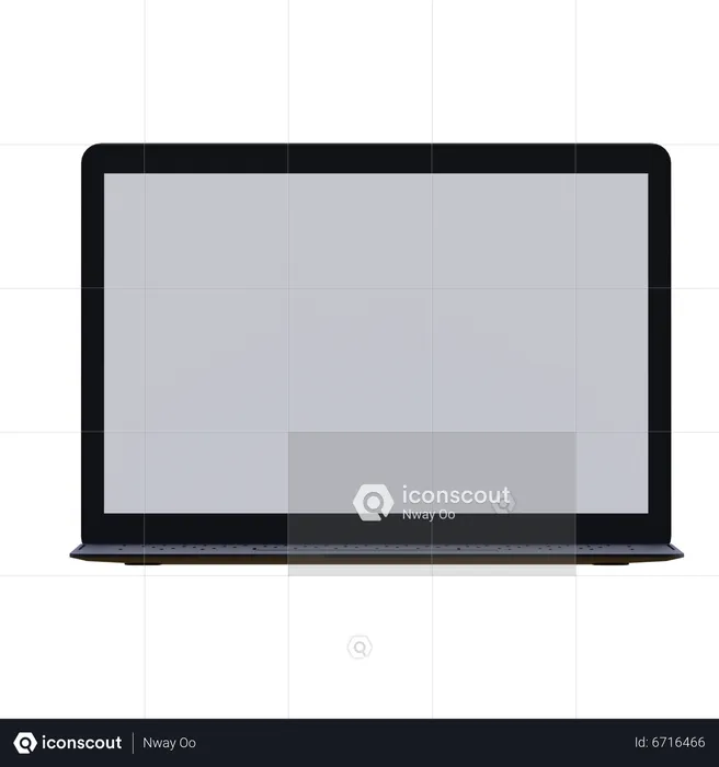 Laptop Mockup  3D Icon