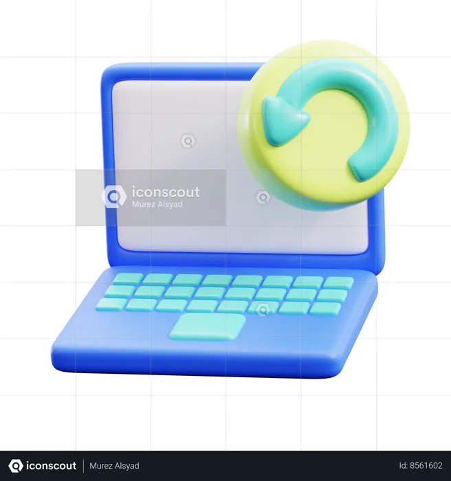Laptop Reload  3D Icon