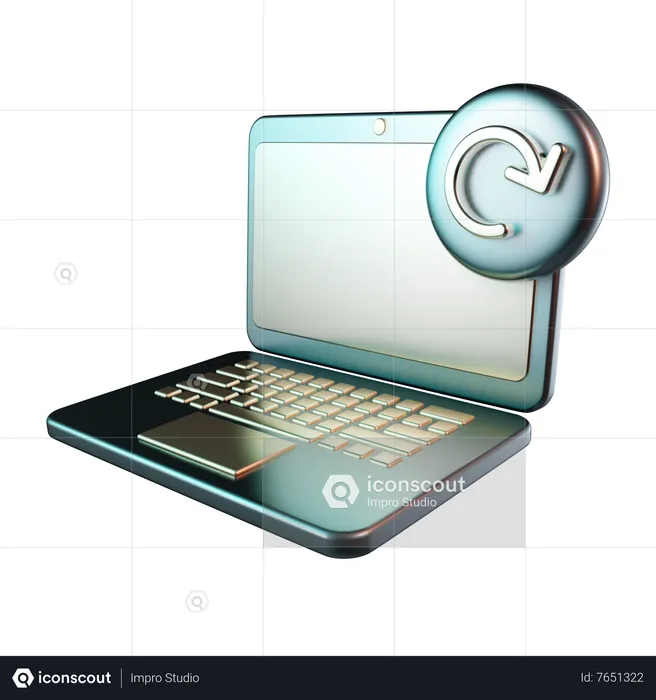 Laptop Reload  3D Icon