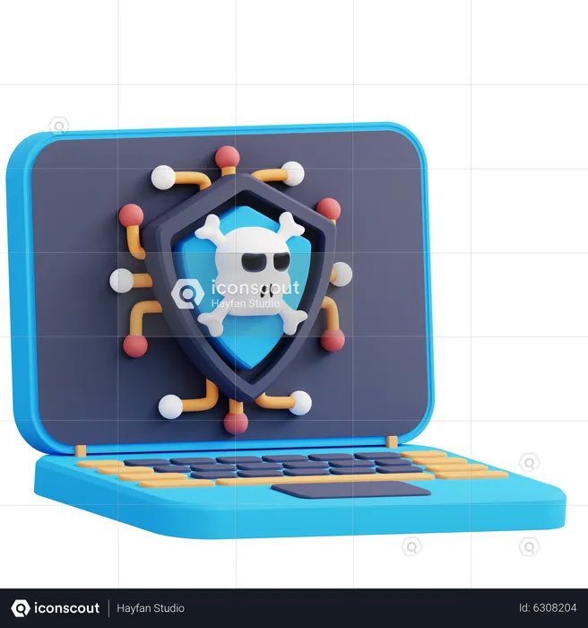 Segurança de laptop  3D Icon