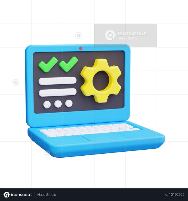 Laptop Settings  3D Icon