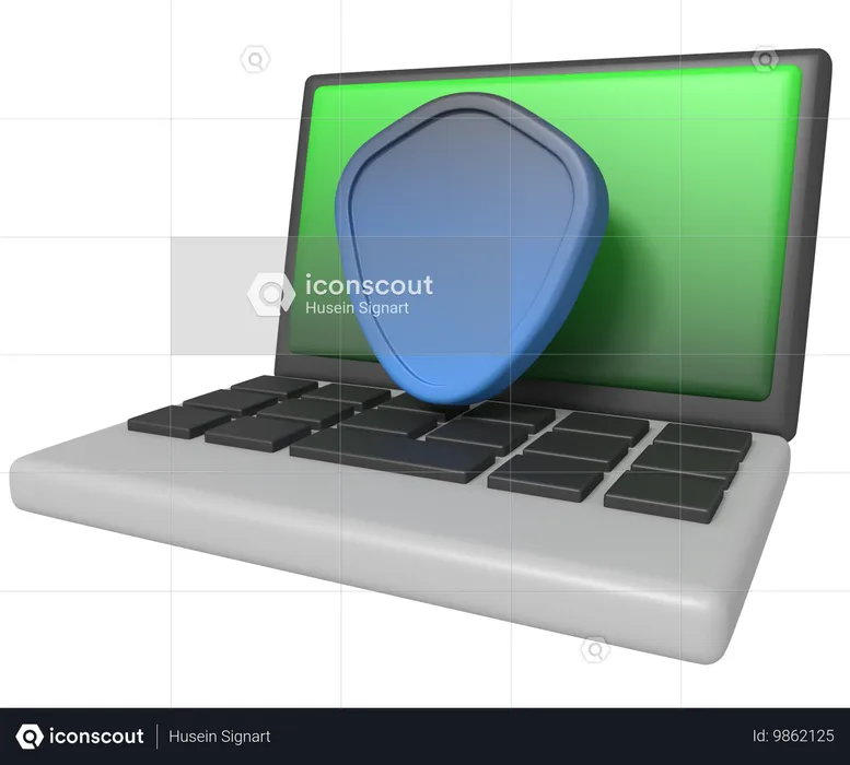 Laptop-Sicherheit  3D Icon