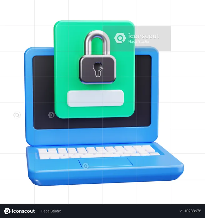 Laptop-Sicherheit  3D Icon