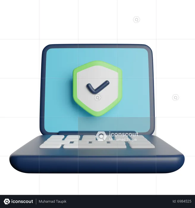 Laptop-Sicherheit  3D Icon