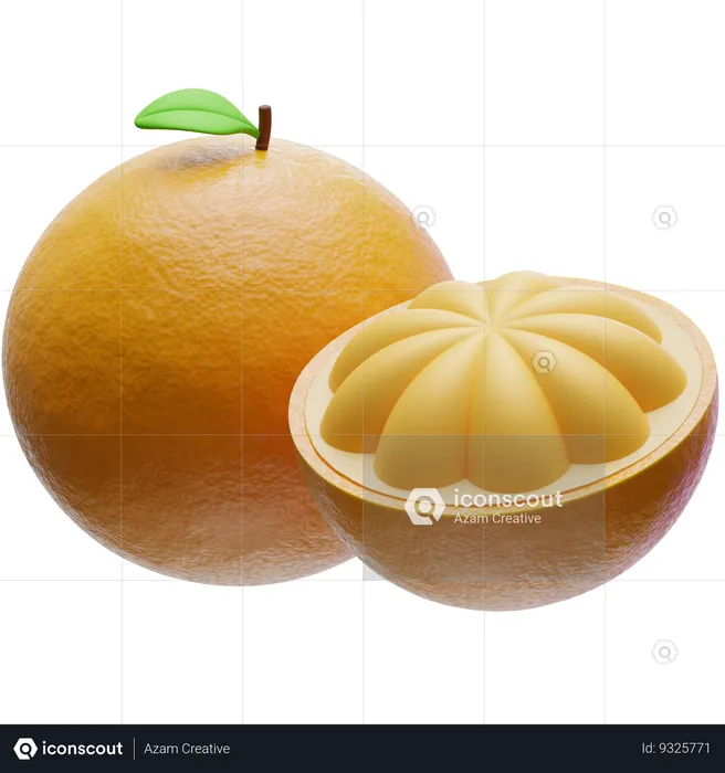 Laranja  3D Icon