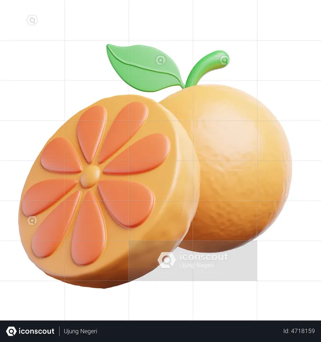 Laranja  3D Illustration