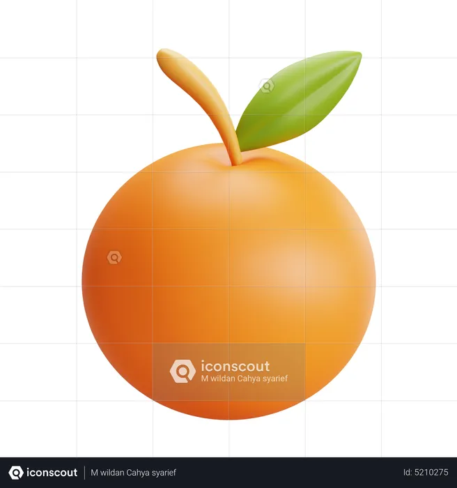 Laranja  3D Icon