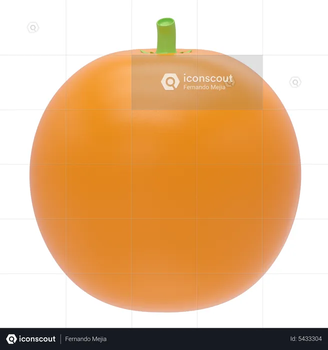 Laranja  3D Icon