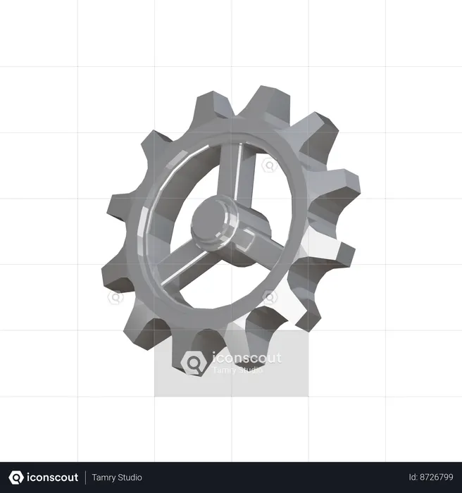 Large Gear  3D Icon
