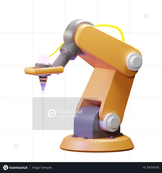 Laser robótico  3D Icon