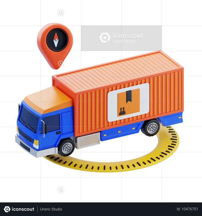 Last Mile Delivery  3D Icon