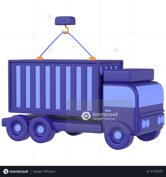 Lastwagen  3D Icon