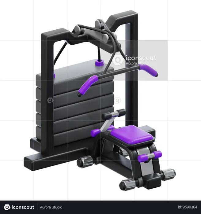Lat Pull Down  3D Icon
