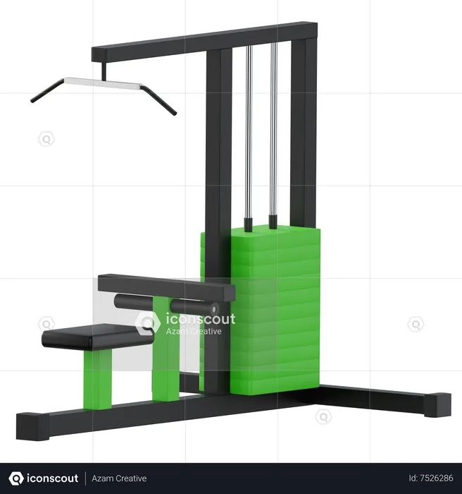 Lat Pull Down  3D Icon