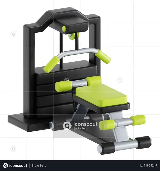 Lat pulldown  3D Icon