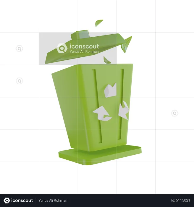 Cesto de lixo  3D Icon
