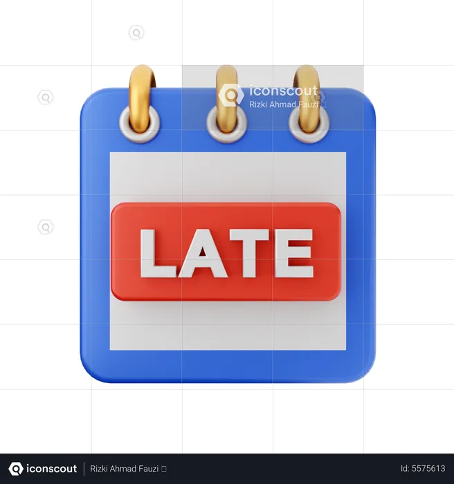 Late Calendar  3D Icon