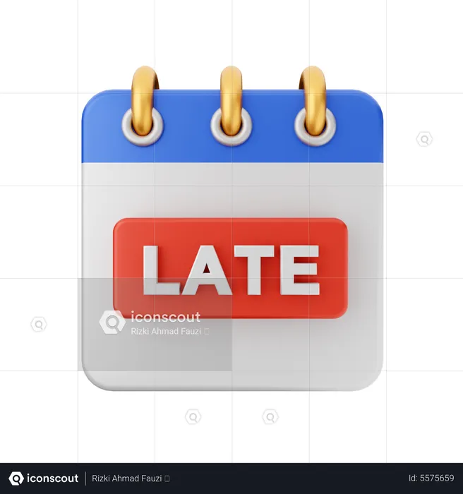 Late Calendar  3D Icon